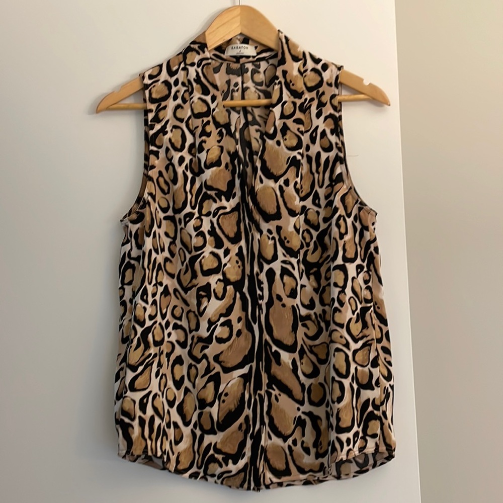 Babaton animal print blouse